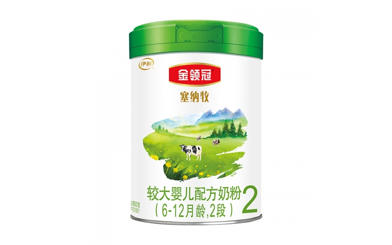 伊利奶粉 金領(lǐng)冠系列 塞納牧較大嬰兒有機配方奶粉 2段800g（6-12個月適用）