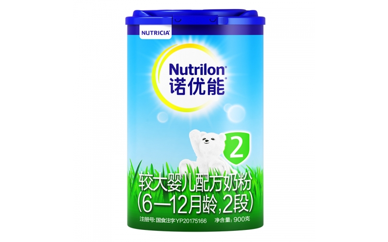 諾優(yōu)能（Nutrilon）較大嬰兒配方奶粉（6—12月齡，2段） 900g
