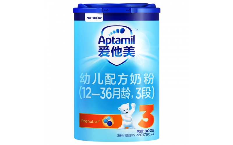 愛他美（Aptamil） 幼兒配方奶粉（12–36月齡，3段）800g