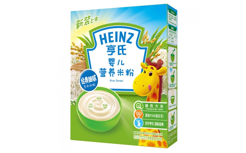 亨氏 (Heinz) 1段 嬰幼兒輔食 含益生元 寶寶米粉米糊 250g (輔食添加初期-36個月適用)
