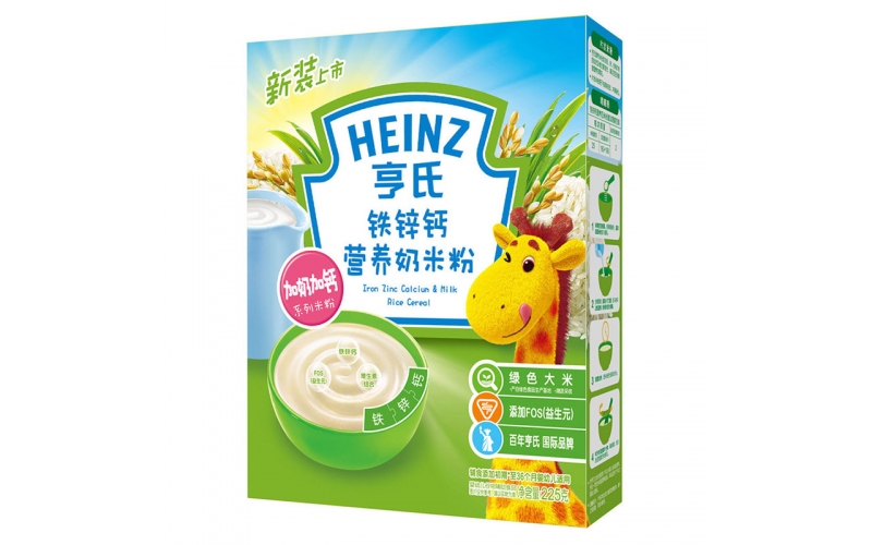 亨氏 (Heinz) 1段 嬰幼兒輔食 強化鐵鋅鈣 寶寶米粉米糊 225g (輔食添加初期-36個月適用)