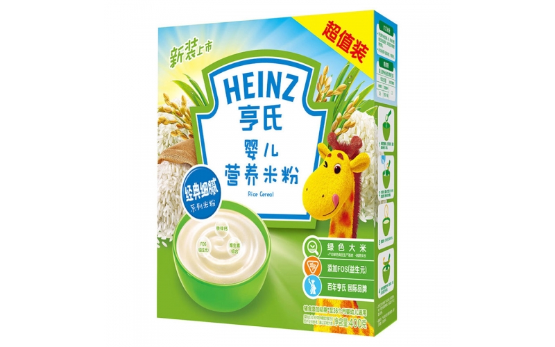 亨氏 (Heinz) 1段 嬰幼兒輔食 含益生元 寶寶米粉米糊 400g (輔食添加初期-36個月適用)