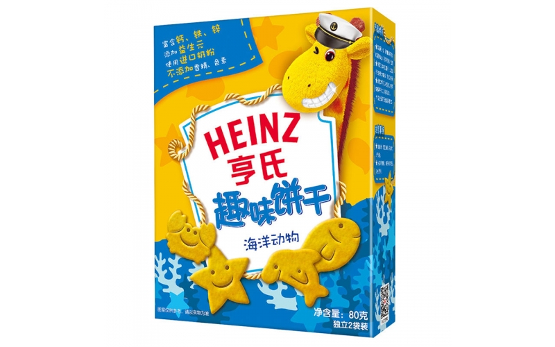 亨氏 （Heinz）寶寶零食餅干 卡通造型趣味餅干 兒童餅干 海洋動物
