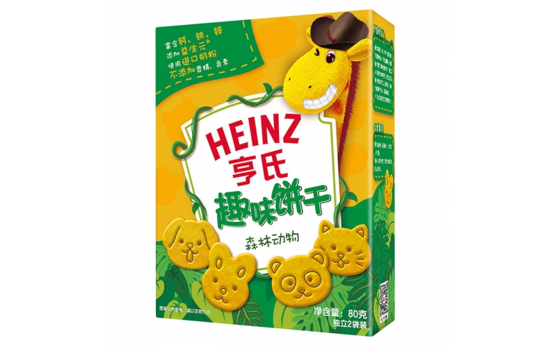 亨氏 （Heinz）寶寶零食餅干 卡通造型趣味餅干 兒童餅干 森林動物