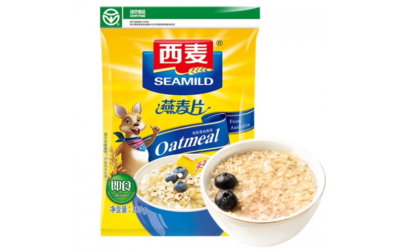 西麥 燕麥片 無添加蔗糖 營養(yǎng)早餐食品牛奶好搭檔 即食 谷物代餐麥片380g