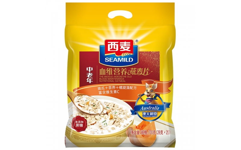西麥燕麥片中老年血維營養(yǎng)麥片700g袋裝即食谷物營養(yǎng)沖飲早餐未添加蔗糖（獨(dú)立小包裝） 中老年?duì)I養(yǎng)700g袋