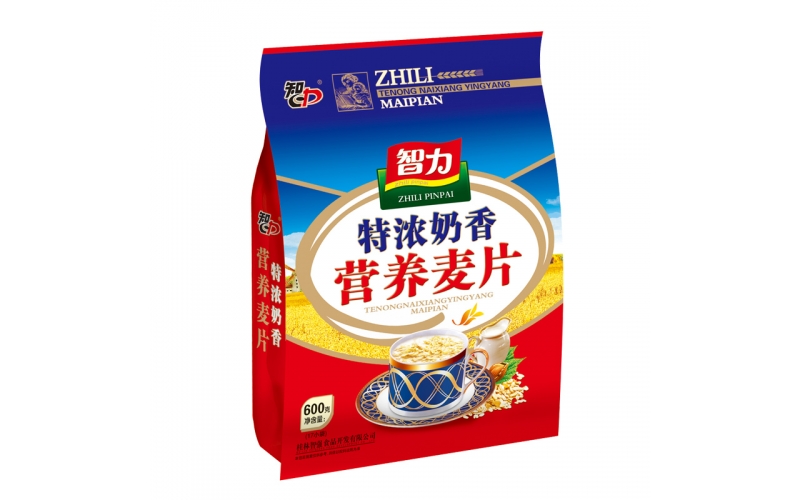 智力 特濃奶香營(yíng)養(yǎng)麥片600g/17小袋 即食沖飲早餐沖飲燕麥片